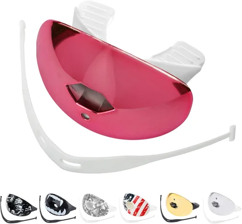 Vista 15 de Protector bucal de fútbol americano con correa, protector bucal transpirable para jóvenes y adultos, protector de dientes y labios