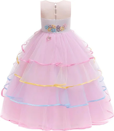 Vista 2 de Vestido de cumpleaños de unicornio para niñas, disfraz de Halloween