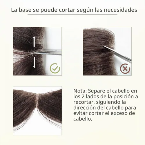 Vista 4 de Postizo frontal para hombres con pérdida de línea capilar Rubio