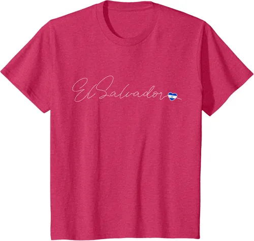 Vista 68 de Camiseta Simple Love El Salvadoreño con diseño de corazón en El Salvador