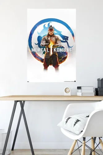 Vista 4 de Mortal Kombat 1 - Póster de pared de arte con llave, 34 pulgadas de largo x 22.4 pulgadas de ancho, versión sin marco