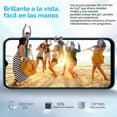 Vista 4 de Ulefone Note 16 Pro 2023 Teléfono celular desbloqueado, Android 13, Octa-core 12 GB + 128 GB, teléfonos de pantalla de 6.52 pulgadas Negro