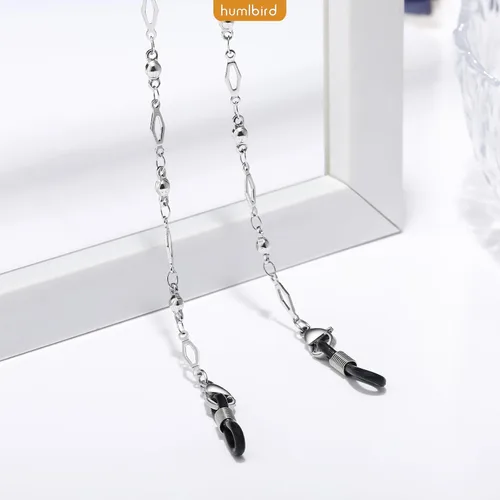 Vista 2 de humlbird Cadena de gafas de acero inoxidable para mujer, cadena de gafas de sol, soporte para gafas alrededor del cuello