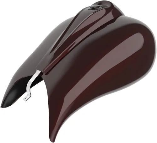 Vista 45 de Cubiertas de tanque estiradas con consola de tablero y tapa de tanque de combustible, cubiertas de combustible de galón para Harley Touring Whisky