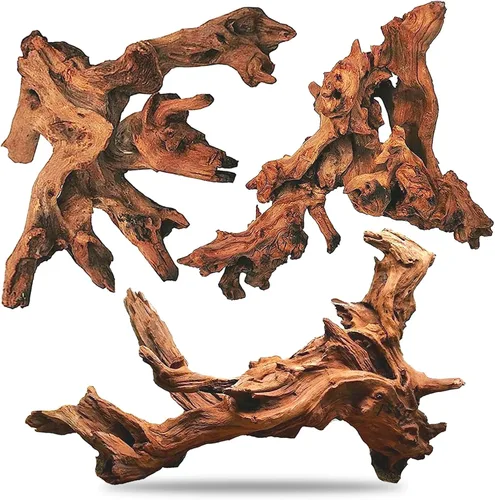 Vista 11 de Hamiledyi 5 piezas de madera flotante para acuario de 3.5-7 pulgadas, ramas de madera de deriva, accesorios de decoración de peceras Betta