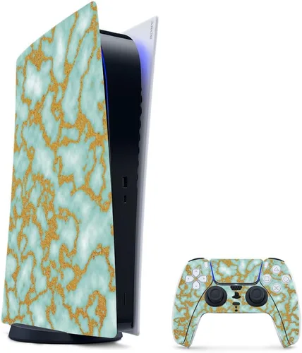 Vista 26 de MightySkins - Skin para juegos para PS5 / Playstation 5 Bundle – Mármol ámbar Envoltura protectora de vid Fácil de aplicar y cambiar