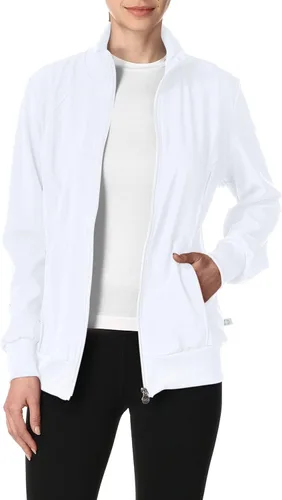 Vista 90 de Infinity by Cherokee 2391A - Chaquetas médicas con cremallera frontal para mujer, tela elástica en 4 direcciones