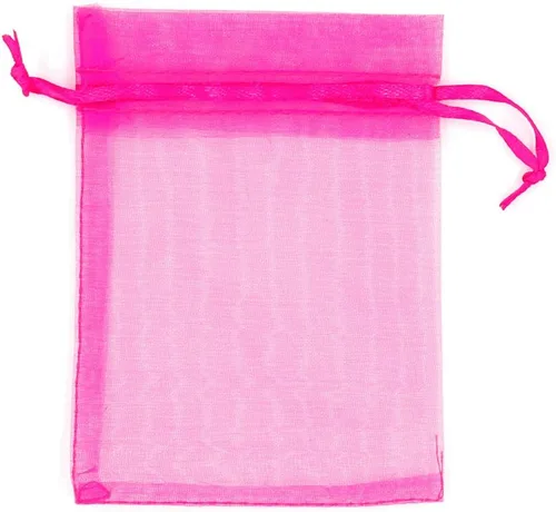 Vista 16 de ATCG 50 bolsas de organza grandes con cordón de 8 x 12 pulgadas, decoración de festivales, bodas, fiestas, bolsas de maquillaje (azul aguamarina)