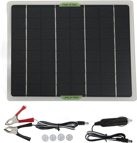 Vista 6 de Panel solar de 10 W, mantenedor de batería de 12 voltios solar, mantenimiento de batería de 12 voltios solar, piezas de caravana, panel solar de 10