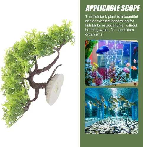 Vista 9 de Árbol de paisajismo para pecera, plantas artificiales de loto para pecera, decoración de peceras, plantas tropicales, decoración de acuarios, flores