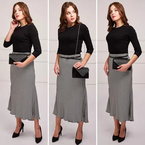 Vista 2 de Dasein Bolso de mano con satén satinado para mujer, tipo embrague, para noche, bandolera, bolsos, fiesta, graduación, boda, sobre
