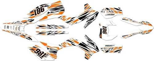 Vista 7 de Graphics Kit for KTM 200XC-W,250XC-W,300XC-W,450XCF-W and 500XCF-W (2016) Twitch Series Cyan 16 Mil - On/Off The Road - Dirt Pit Bike Sticker