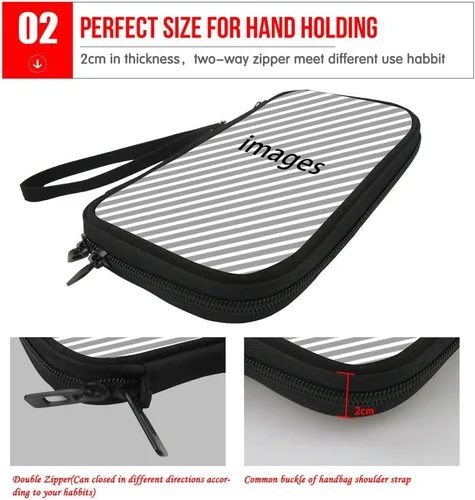 Vista 5 de CHAQLIN Correas ajustables para el hombro, funda para pasaporte, bolsa de viaje, cartera de viaje, Película-2, Classic