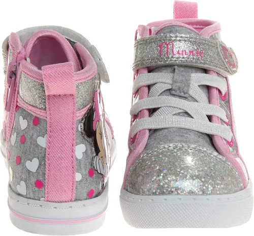 Vista 3 de Zapatillas altas de princesa de Disney con Minnie Mouse de Frozen Encanto - Zapatillas de tobillo de Blancanieves Ariel Elsa Maribel Minnie