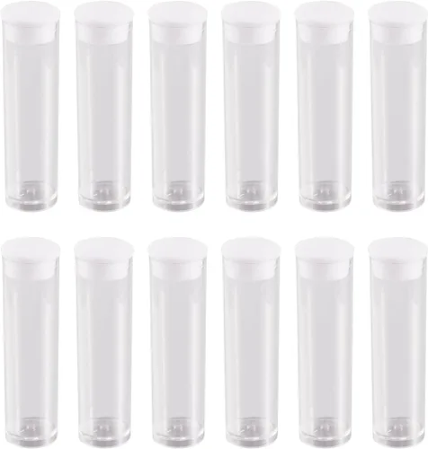 Vista 8 de Craftdady Juego de 100 tubos de almacenamiento vacíos de plástico transparente transparente pequeños con cuentas, botellas de prueba, cajas