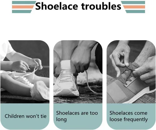 Vista 3 de Cordones magnéticos con cierre de hebilla, con cordones magnéticos para zapatos, talla única, cordones elásticos para niños y adultos (5 pares)
