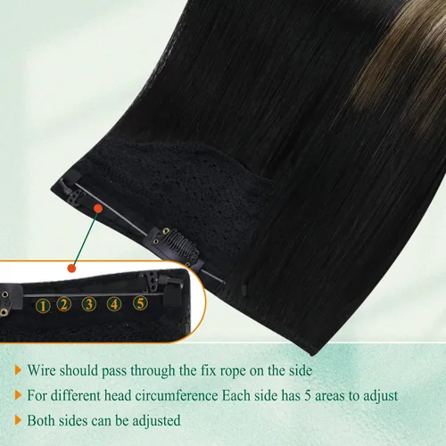 Vista 50 de Easyouth Extensión de cabello humano rubio con cola de caballo, extensiones de cabello humano rubio dorado con reflejos rubios, extensiones