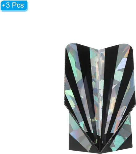 Vista 3 de PATIKIL Vuelos de dardos delgados, accesorios de dardos de diseño único PET para dardo de punta de acero y dardos de punta suave Negro