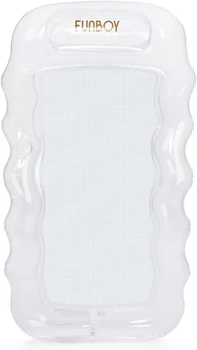 Vista 6 de FUNBOY Clear Inflatable Mesh Pool Lounger Mesh Water Hammock with Built-in Pillow 70" Pool Hammock Float for Adults Swimming Pool Accessories &