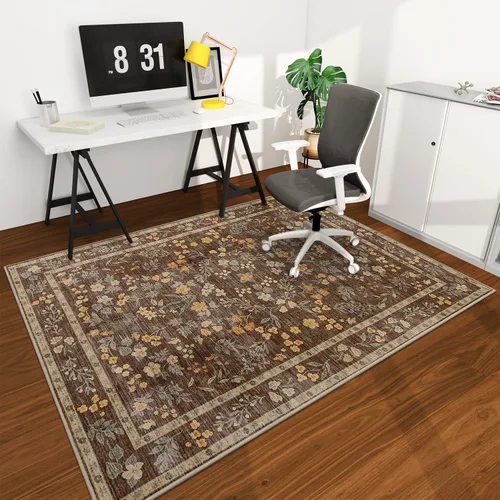 Vista 83 de Tapete para silla de oficina para suelo de madera dura, 48"x36" tapete protector de escritorio de computadora de fácil deslizamiento para silla Hoja