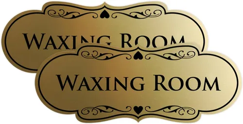 Vista 9 de Designer Waxing Room Sign (negro) - Pequeño 1 paquete