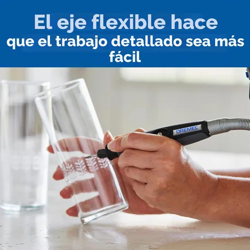 Vista 6 de Kit de herramienta giratoria versátil Dremel 4300-9/64 con eje flexible - 9 piezas adicionales y 64 accesorios - Ideal para grabado, grabado