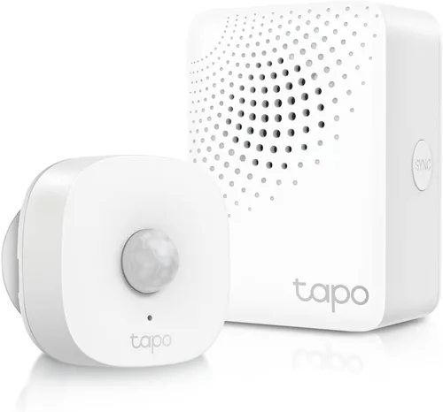 Vista 10 de TP-Link Tapo Sensor de movimiento, requiere Tapo Hub, batería de larga duración con protocolo inalámbrico de baja potencia Sub-1G, detección