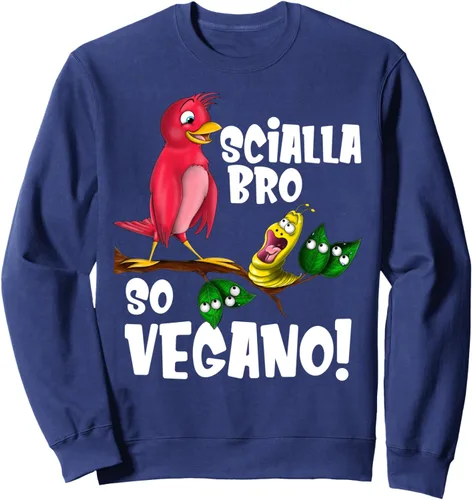 Vista 5 de Scialla Vegano divertente Animalista Vegetariano Vegan funny Sudadera, Negro