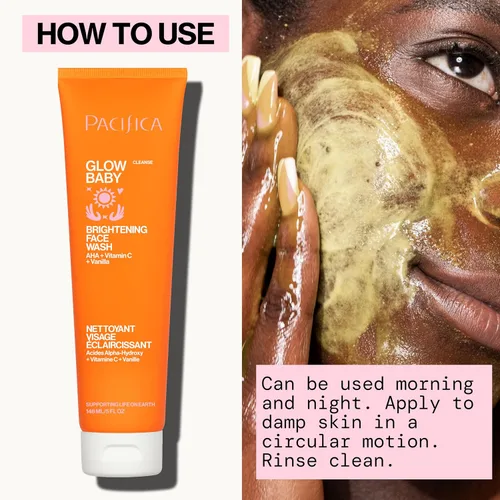 Vista 21 de Pacifica Dúo de lavado facial – Limpiador iluminador con vitamina C Glow Baby + limpiador suave de espuma de mar, juego de lavado facial exfoliante