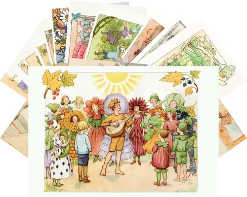 Vista 19 de Postales vintage 24 unids oriental y medieval cuentos caballero princesse Vintage libro ilustración