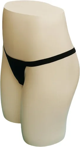 Vista 3 de Paquete de 5 Tangas de Mujer de Algodón y Spandex en Negro, Blanco y Rojo, Ropa Interior Tipo G-string