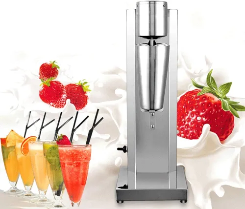 Vista 10 de Mezclador de bebidas eléctrico de doble cabezal para batido de leche comercial, licuadora de acero inoxidable, 2 x 180 W, 10000-14000 rpm, velocidad