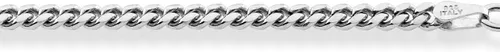 Vista 3 de Miabella Collar de cadena de eslabones cubanos de plata de ley 925 pesada italiana de 0.138 in, 0.197 in, 0.276 in para hombre, fabricado en Italia