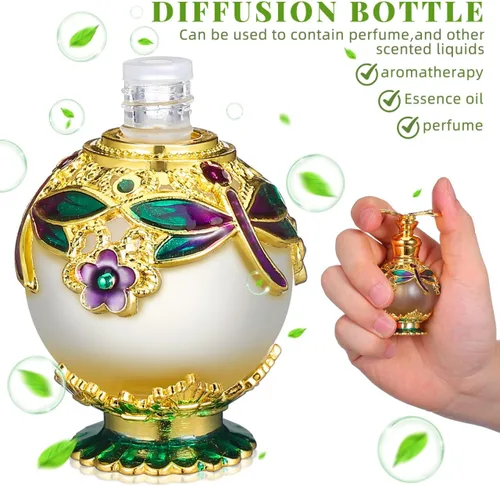 Vista 5 de Healifty Botella de perfume de vidrio recargable de 2.75 pulgadas, contenedor de aceite esencial para aromaterapia para el hogar, botella