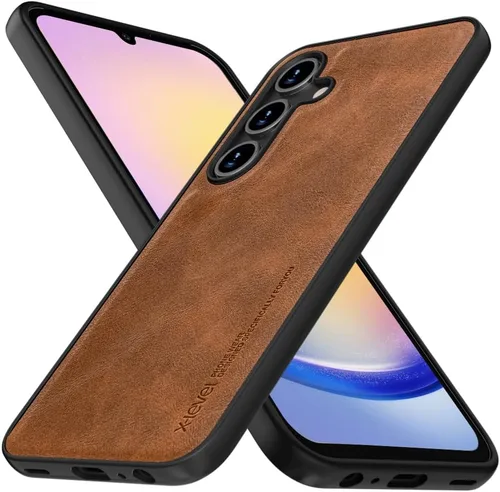 Vista 30 de X-level Funda para Samsung Galaxy A53 5G - Funda delgada de piel sintética de alta calidad para teléfono A53 5G, suave, a prueba de golpes, Marrón