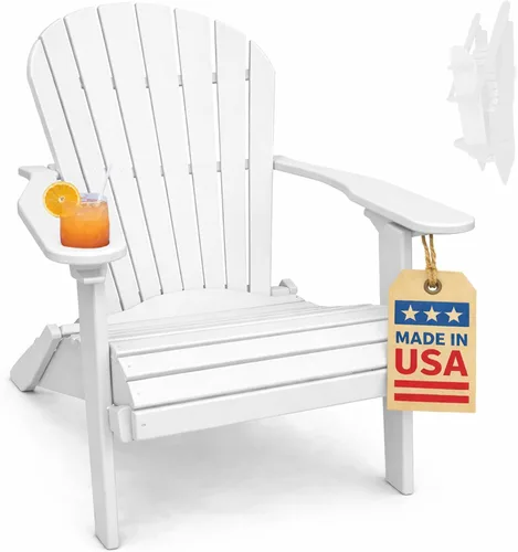 Vista 9 de POLY LUMBER – Silla plegable Adirondack con asiento enrollado Heavy Duty EVERLASTING Lifetime PolyTuf HDPE - HECHO EN EE. UU. - AMISH CRAFTED., Azul