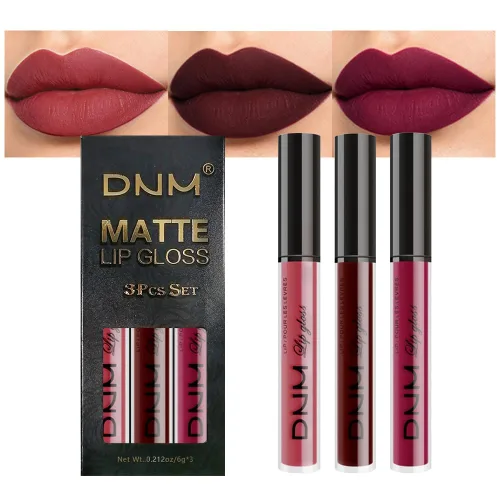 Vista 13 de evpct Juego de 2 lápices delineador de labios y lápiz labial líquido mate de 24 horas, color ciruela púrpura, maquillaje para mujer, lápiz labial