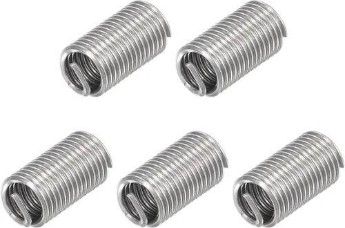 Vista 9 de uxcell Insertos de rosca de alambre 1/2-13 UNC 3.0D 304 Tipo helicoidal de acero inoxidable Reparación de tornillo de alambre en espiral Manga