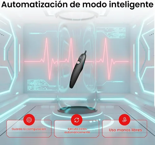 Vista 4 de LeLuv Magna LCD Controlador de bomba de vacío portátil inteligente USB recargable Modos programables o manuales - Silicona negra lisa