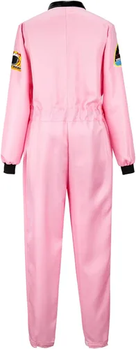 Vista 3 de Lehauya Womens Astronaut Costume Adult Astronaut Suit Flight Jumpsuit Cosplay Dress Up Costume