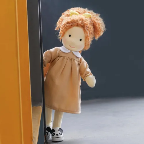 Vista 3 de BlissfulPixie Waldorf - Muñeca de trapo hecha a mano – Peluche de coleccionista personalizado para niños, regalo de cumpleaños con hermosa caja