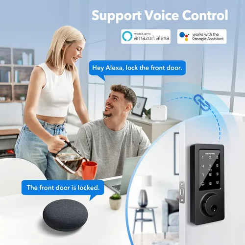 Vista 6 de Puerta de enlace inteligente Wi-Fi, concentrador G2 para entrada sin llave, control remoto y administración de cerrojo Bluetooth con aplicación