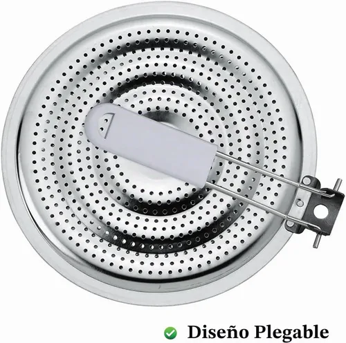 Vista 2 de Home-X Difusor de calor de acero inoxidable para estufa de gas y eléctrica, placa adaptadora de placa de inducción de distribución uniforme de calor
