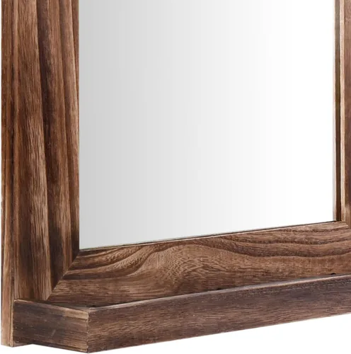 Vista 7 de QDSSDECO Espejo de pared de 16"×20" con estante, decoración de estilo granja, espejo rectangular colgante para baño, tocador, dormitorio, entrada
