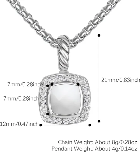 Vista 6 de Collar de circonita cúbica de diseñador inspirado en cable trenzado antiguo con alambre de circonita cúbica, joyería de marca de moda para regalo