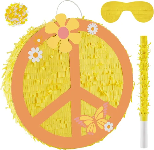 Vista 16 de Lewtemi Decoraciones de Fiesta de Piñata con Palo, Venda para los Ojos y Confeti para Decoraciones de Fiesta, Centro de Mesa, Accesorio para Fotos