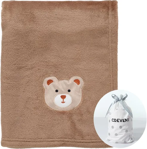 Vista 29 de CREVENT - Manta bonita, cómoda y mullida para bebés, niños y niñas, 30 x 40 pulgadas, ropa de cama, para cuna y cochecito, regalo para recién Oso