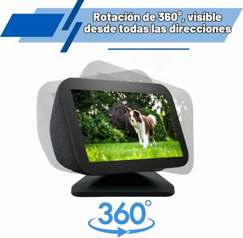 Vista 4 de Sintron Soporte Magnético Ajustable con Montaje para Echo Show 5 de 3ª Generación, Soporte de Pantalla Inteligente con Rotación de 360 Grados
