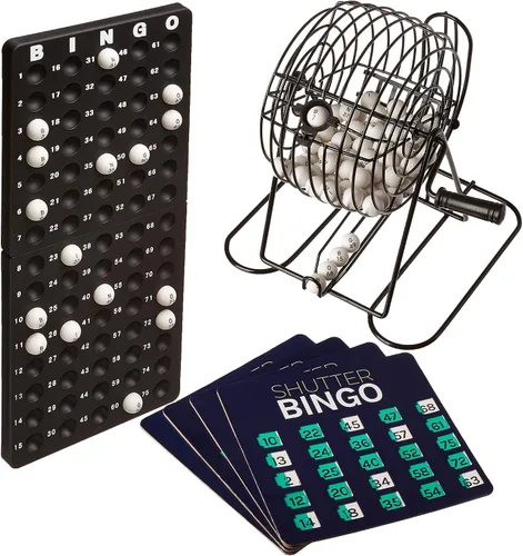 Vista 2 de Royal Bingo Supplies Juego de Bingo para Adultos, Personas Mayores y Familia - Pelotas de Bingo con Jaula y Tarjetas de Bingo con Ventanas