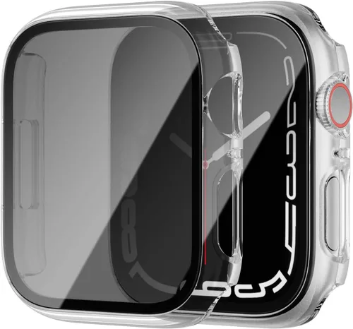 Vista 8 de Paquete de 2 fundas protectoras de pantalla para Apple Watch SE 2025 SE Series 6 5 4 SE de 40mm, protector de vidrio Anti-Espía, cubierta rígida